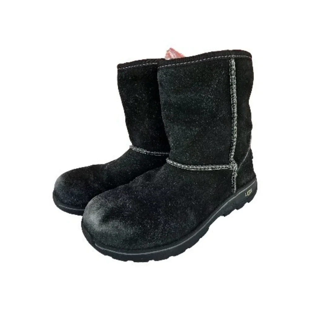 Ugg Boots Black‎ Lynden Snow Bootie Waterproof Pull On Youth 2 1005566K